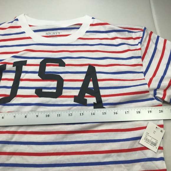 Mad Engine Mighty Fine Women's Red White Blue USA Tee Shirt XL New - Picture 8 of 11